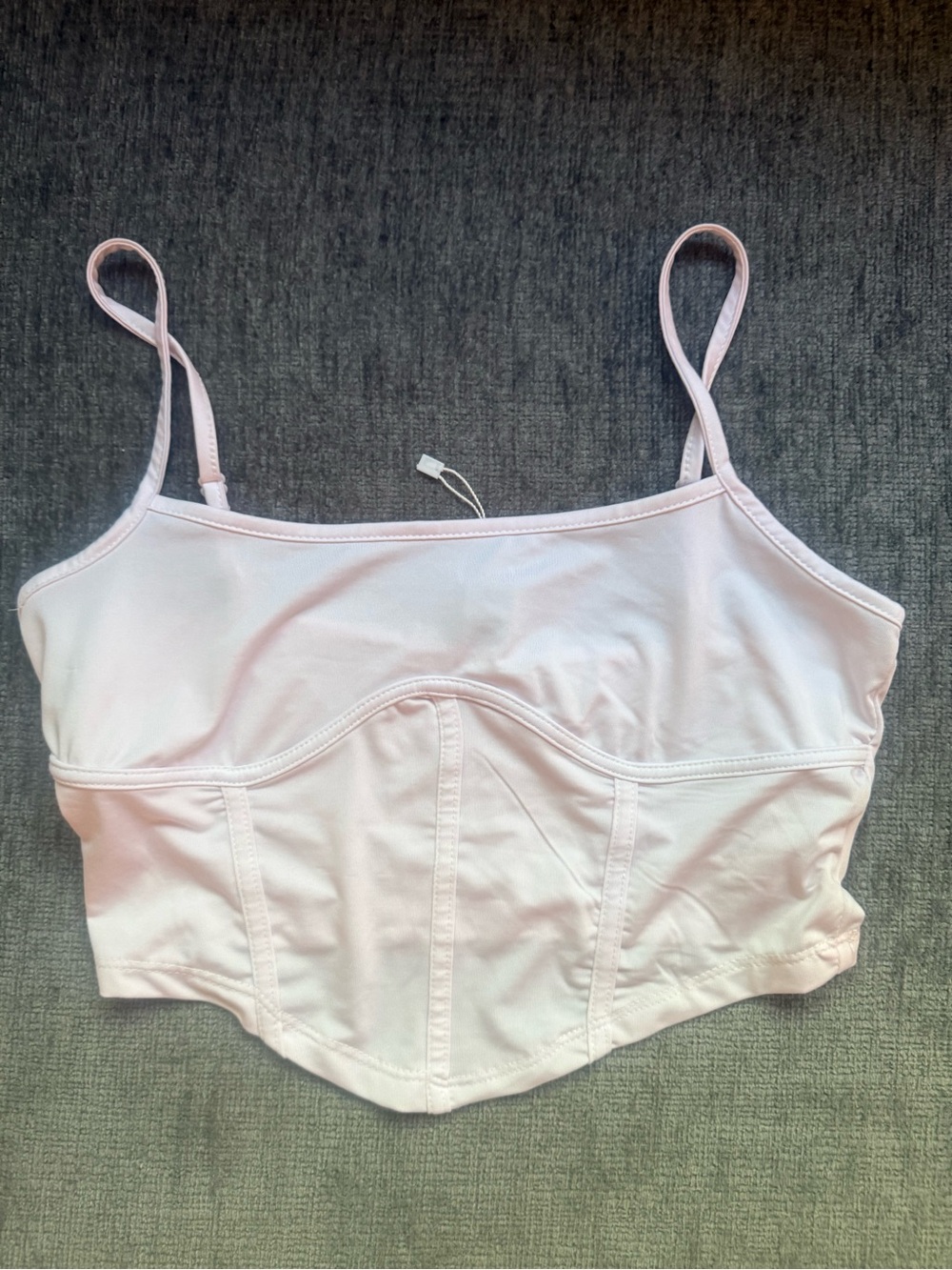 SHEIN Light Pink Corset-Style Cami Tank